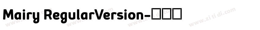 Mairy RegularVersion字体转换
